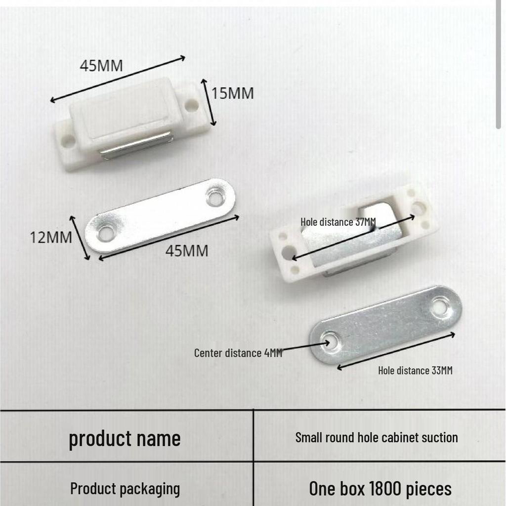 ABS Plastic Single Door Magnetic Catch Clip for Cabinet/Wardrobe