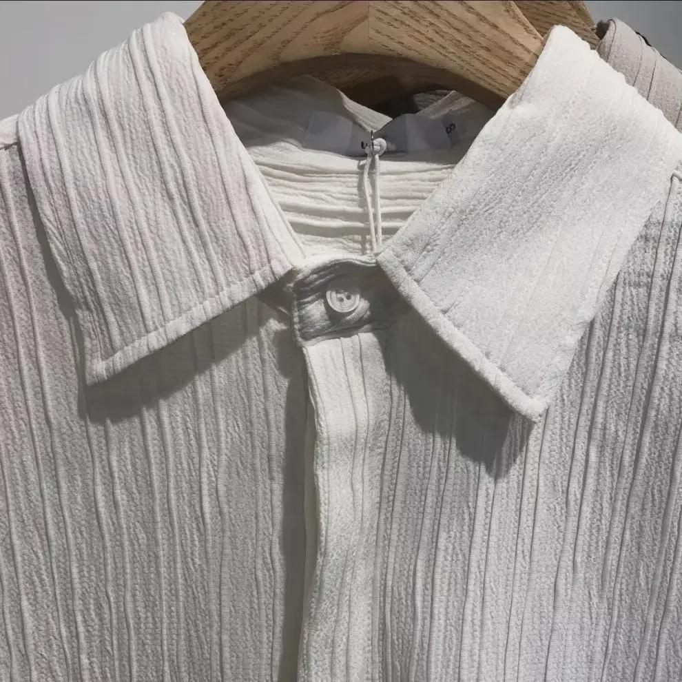 Men's Japanese Striped Long-Sleeve Shirt - Spring/Autumn, Trendy Hong Kong Style, Korean Inspired, Casual Couples' Jacket