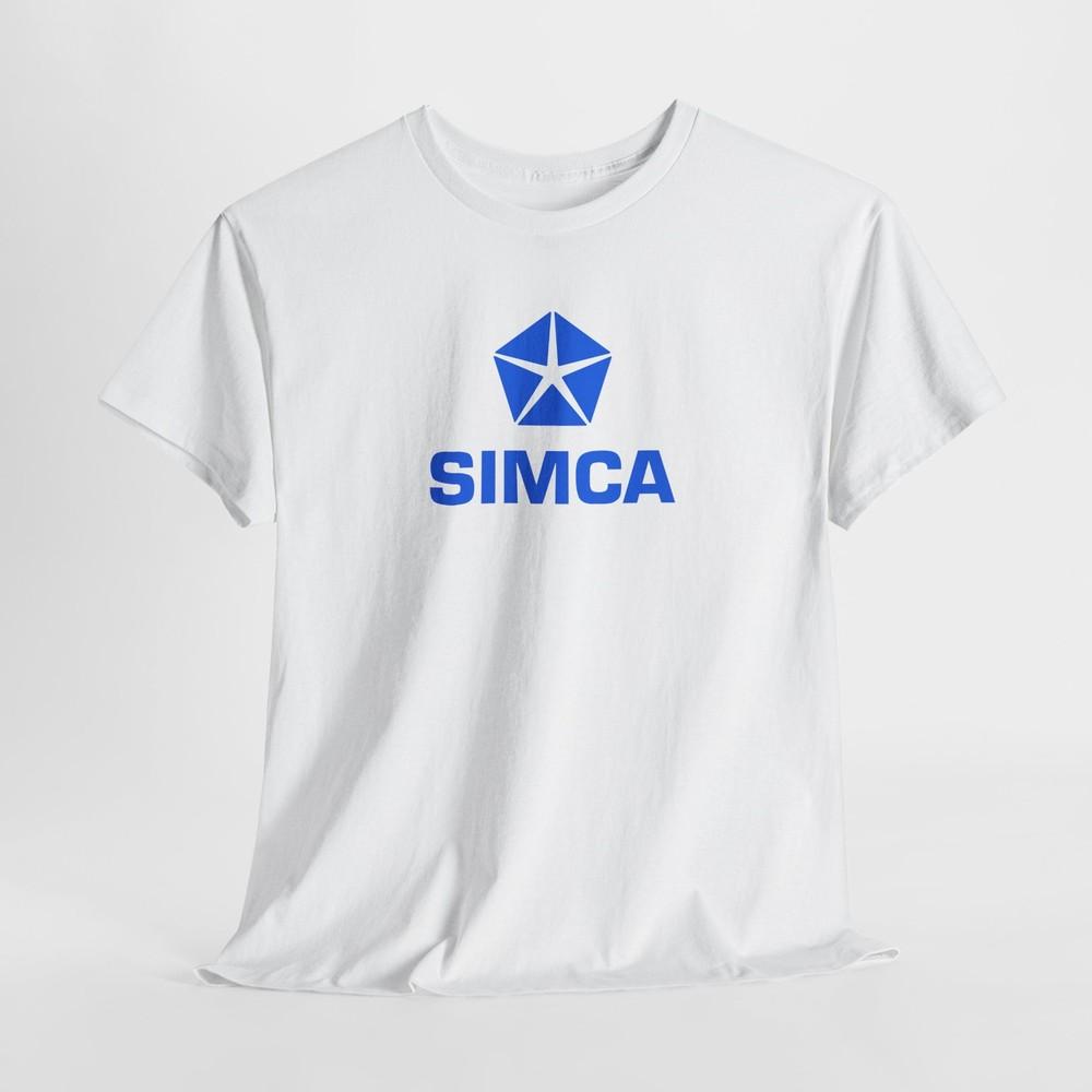 Retro 1970s Simca Unisex Heavy Cotton Tshirt Tops Tee | Vintage Style T-Shirt, Casual Wear