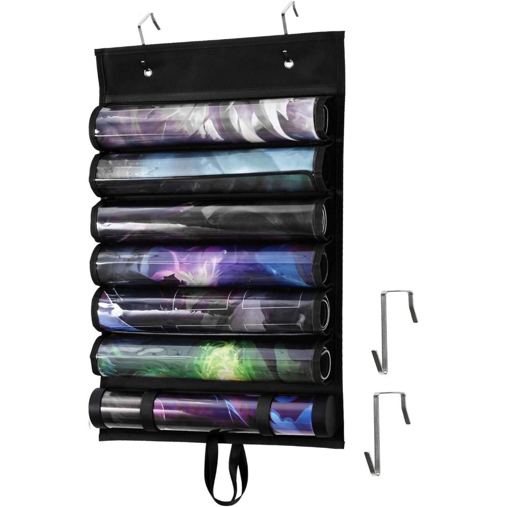 Transparent Playmat Tube Plastic Slots Playmat Storage Bag Game Mat Storage Wall Organizer