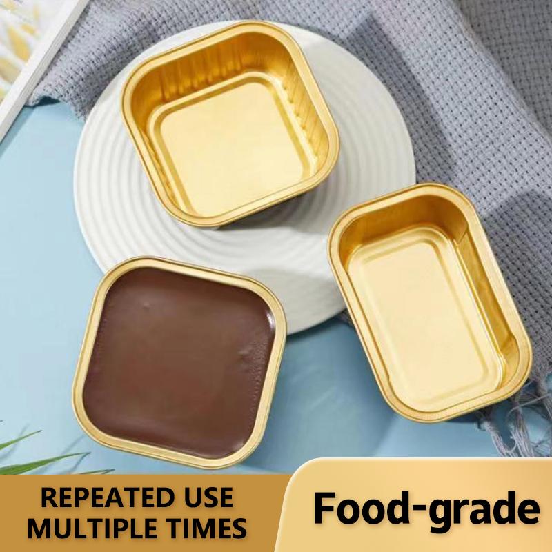 Фольгированные формочки для кексов, термостойкие алюминиевые формы для выпечки с крышками, круглые формы для выпечки с крышками, кухонный свадебный атрибут для вечеринки по случаю дня рождения