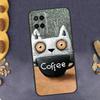 Милый Животный Кот Кофе Чехол для Телефона Для Oppo A94 A74 A54 A15 A18 A38 A58 A78 A98 A40 A60 A80 A16 A76 A96 A57S A17 A77
