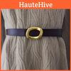 Authentic Ladies Belt With Alloy Circle Buckle For Office And Casual