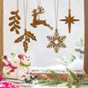 5 шт. Подвесные украшения на рождественскую елку из кованого железа, с дизайном оленей, звезд и снежинок, подходят для праздника в помещении/на улице