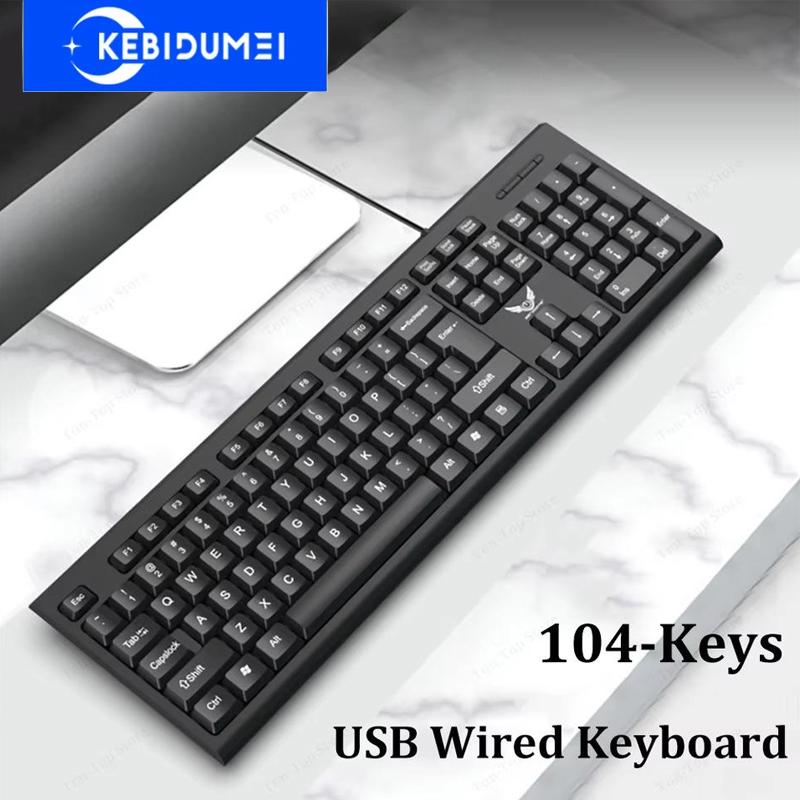 104 клавиши игровая клавиатура USB проводная клавиатура мембранная клавиатура эргономичная клавиатура для ПК Windows Mac OS
