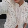 Рубашка в европейском и американском стиле с кружевом и застежкой на пуговицы-лягушки - Воротник-стойка, Приталенный силуэт, Универсальный и дышащий топ, 2025.