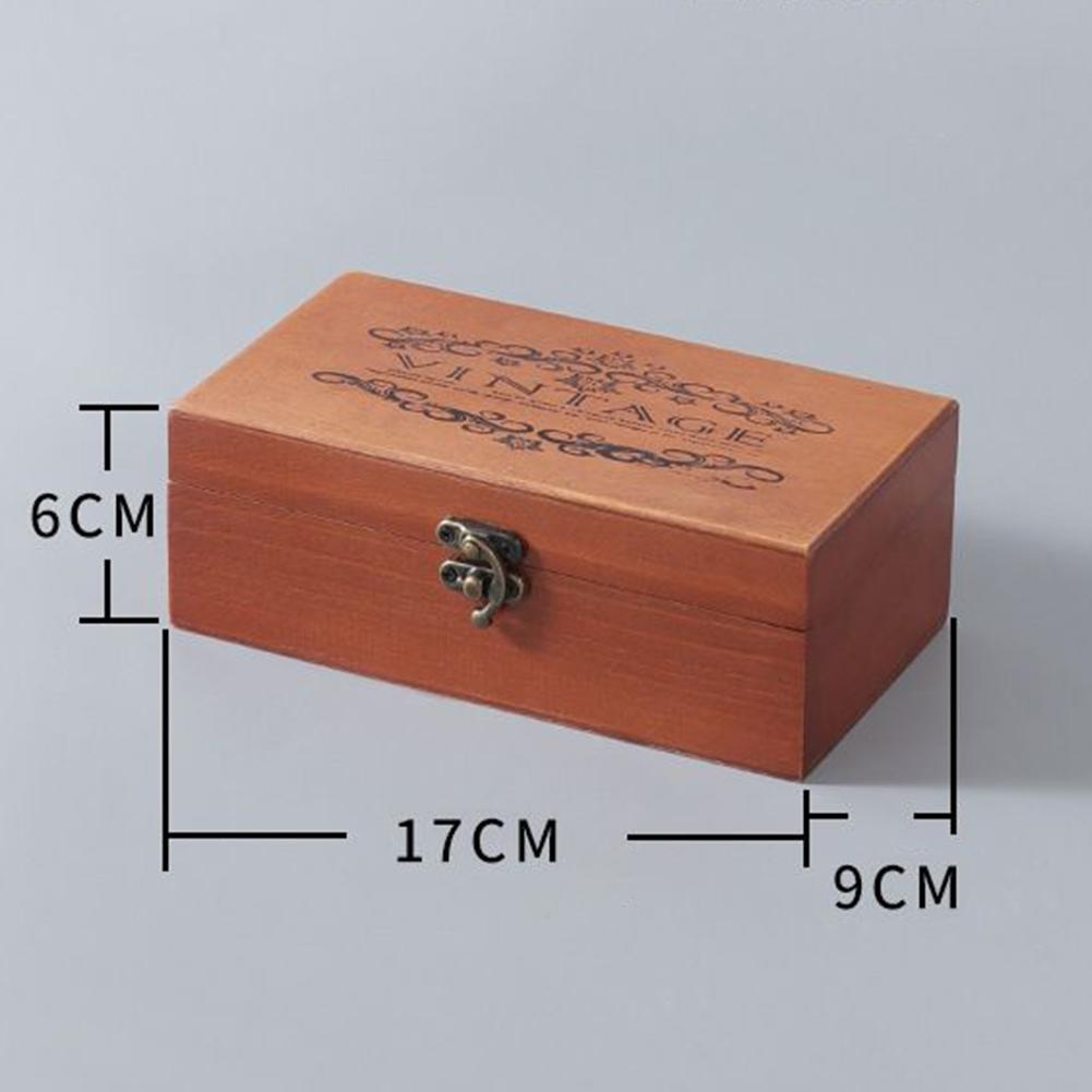 Коробка для хранения ручной работы S/M/L Винтажный цвет дерева Деревянная