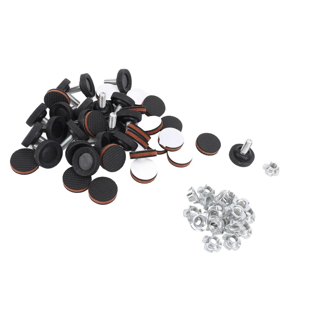 20 шт. мебельный выравниватель с Т-образными гайками, противоскользящая резиновая накладка, регулируемые ножки для выравнивания мебели для стола