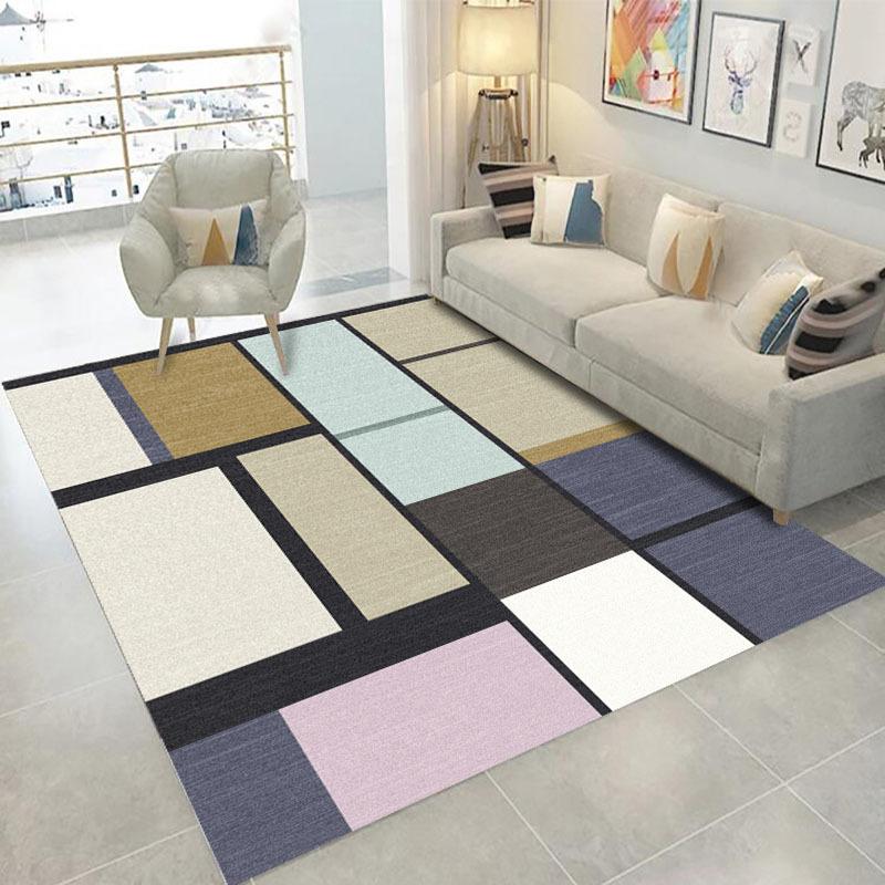 Ковер в скандинавском стиле Домашний Большой Ковер Гостиная Песок Кофейный столик Ковер Напольный коврик Спальня Прикроватный плед Кухонный напольный коврик