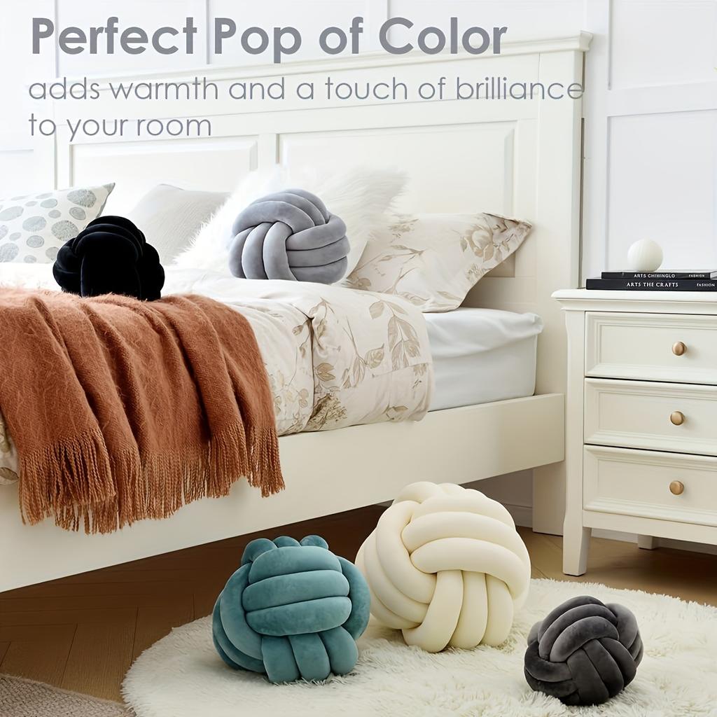 1 шт. Подушка-узел в стиле ар-деко с полосками, ручной работы, мягкая, из полиэстера и хлопка, современная, уютная, декоративная подушка для дома и дивана