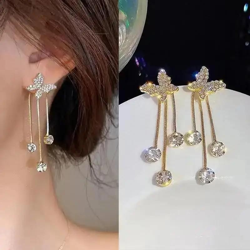Корейские Модные Серьги с Камнем Кошачий Глаз Для Женщин Ювелирные Изделия Трендовые Роскошные Серьги Женские Винтажные Дворцовые Серьги с Кристаллом и Опалом