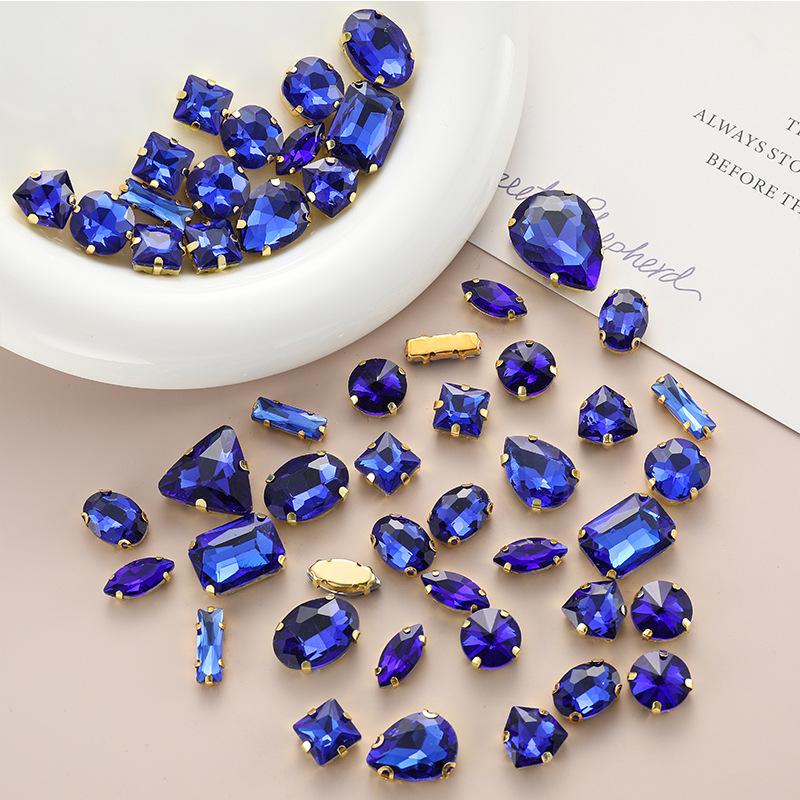 Поставка Стеклянная дрель-коготь, сшитая вручную, пряжка из алмазного кристалла, своими руками, свадебная одежда, аксессуары для волос, пряжка для обуви, аксессуары, смешанные 50 шт.