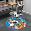 1pc Tom Jerry Office Round Area Rug, Indoor Mat Suitable For Office,Bedroom Living Room Home Decor, Room Deco a0926111