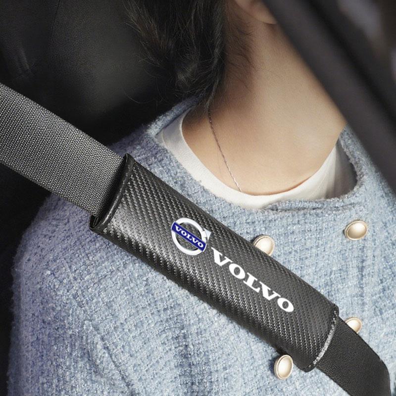 AALK1 Car Safety Belt Cover Adjustable Shoulder Strap Shoulder Protector Pad For Volvo S60 S90 XC40 XC60 V90 S40 S80L Car Accessories