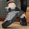 Модные модные зимние персонализированные мужские ботинки, новые повседневные походные уличные теплые толстые подошвы, противоскользящие плюшевые мотоциклетные ботинки 2024