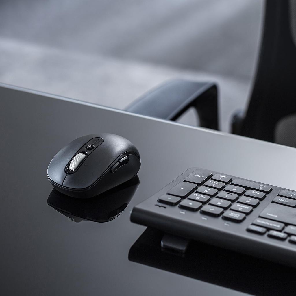 Sanwa Supply Бесшумная беспроводная мышь (Наклон рулевого колеса, Высокоскоростная прокрутка) MA-WBS530BK