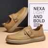 New Men's Casual Shoes Fashion Buckle Round-toe Britain Style Loafers Versatile Breathable Men's Shoes