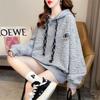 New Hooded Sweatshirt for Women Thin Waffle Design Niche Loose and Versatile Coat for Women Sweatshirts