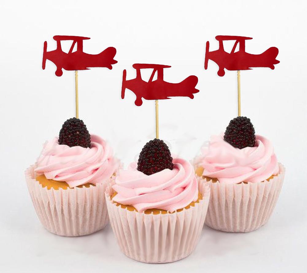 Дарлинг Сувенир| Ботворезы для кексов в форме самолета | Десертные украшения для свадебной вечеринки на день рождения - упаковка