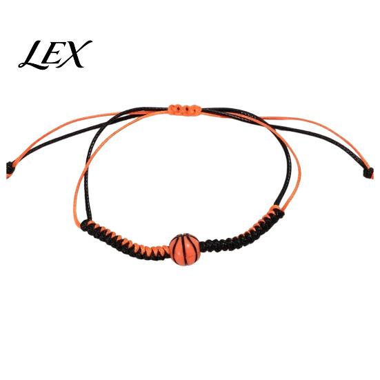 Adjustable Pull String Bracelet Sports Themed Braided Bracelet, Hand Woven Rope Wristband with Ball Charms, Trendy Wrist Strap for Enthusiasts
