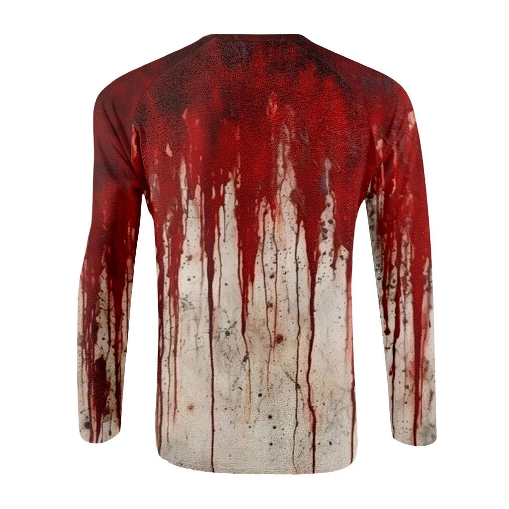 Halloween Print Raglan Sleeve Men's Long Sleeve Top