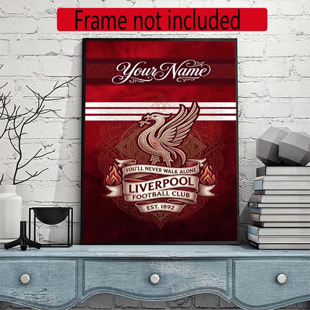 Liverpool Team Customize Text Diamond Painting Round Diamond Mosaic Suitable For Beginners Diamond Painting Rhinestones Gift Frameless