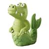 Chew Resistant Squeaky Alligator Dog Toy Green Color Pet Interactive Toy Latex Chew Toy  Pet Biting