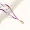 1pc Bohemian Style Lanyard Keychain - Name Tag Holder with Clip. Detachable for Teachers, Nurses and Students.