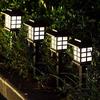 2Pcs/Pack Solar Power Pathway Lights Outdoor Garden Lights Landscape White/Warm White Light for Lawn