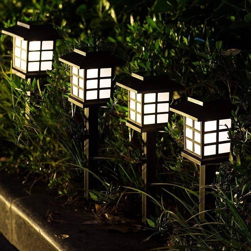 2Pcs/Pack Solar Power Pathway Lights Outdoor Garden Lights Landscape White/Warm White Light for Lawn