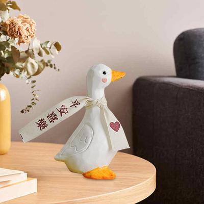 Симпатичная фигурка благословенной утки, фигурка из смолы, статуя, скульптура, декоративное украшение для книжной полки, столешницы