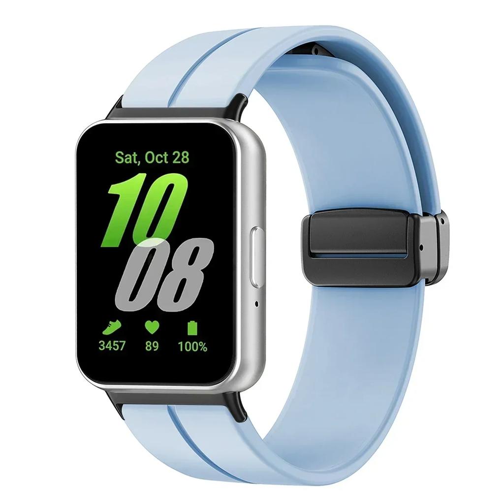 Silicone Strap For Samsung Galaxy Fit3 Watch Band Magnetic Buckle Wristband For Samsung Galaxy Fit 3 Bracelet Replacement Correa