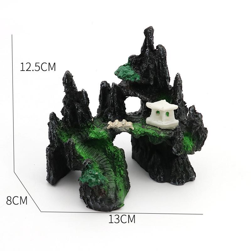 Украшение для аквариума, искусственная смола, скала, аксессуары для аквариума, украшения для гостиной, настольное украшение
