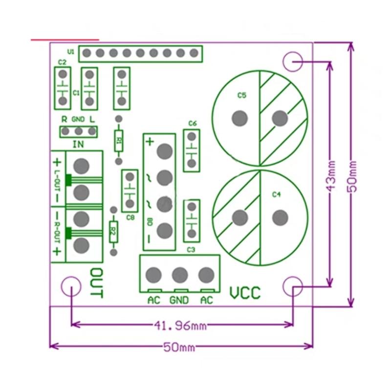 Двухканальный модуль аудиоусилителя 2x15 Вт, компактно разработанный для DIY звуковых систем, с низкими искажениями и высокой эффективностью
