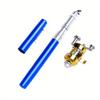Mini Pocket Ice Fishing Rods Portable Telescopic Pen Shape Fishing Pole and Reel Combos Set Wheel Outdoor for River Lake Fishing