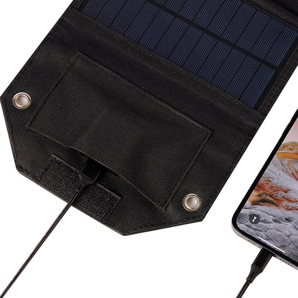 SPB6Z Foldable 6 Solar Panel Charger 12W 5V Portable Solar Charger for Outdoor Hiking Camping