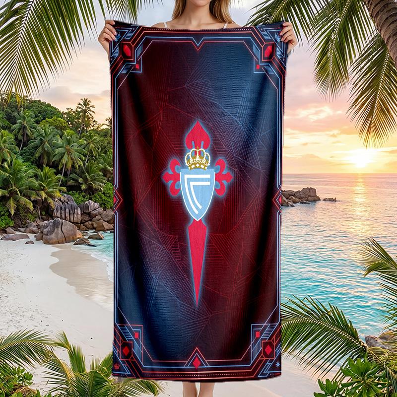 Celta Vigo FC print Quick Dry Beach Towel Microfiber Absorbent Portable Travel Swimming Towel