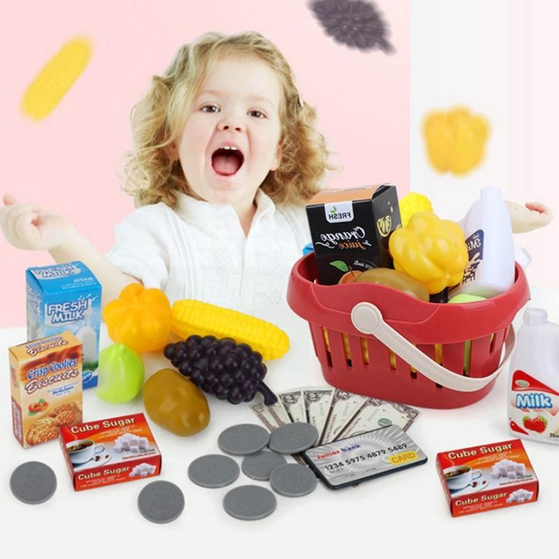 Supermarket Cash Register Toy Kids Checkout Counter Playcashier Register For Kids PlayHouse Toy Credit Card Machine Toy
