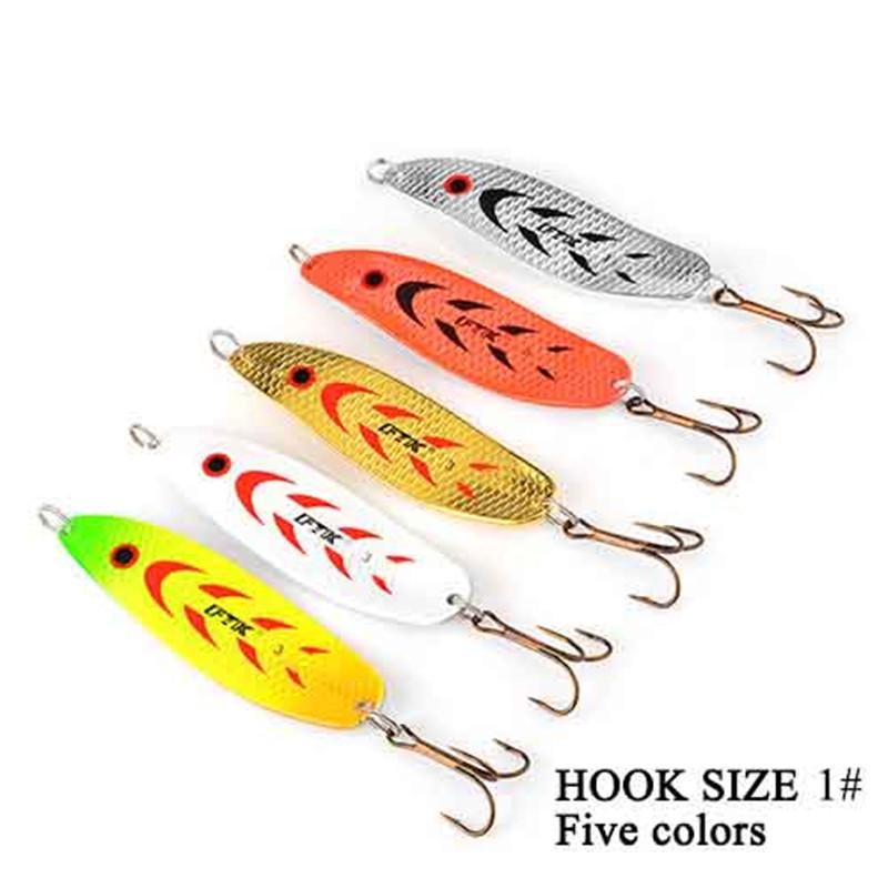 FTK 5 шт., 10,5 см-12 см, 20 г-30 г, металлическая жесткая приманка, рыболовный тройной крючок, рыболовные снасти, приманка для лосося, искусственная рыболовная снасть