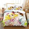 Комплект постельного белья Manga Candy Single Twin Full Queen King Size Bed Set Adult Kids Bedroom Duvet Cover Sets 3D Print Anime Bed Set