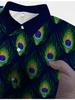 3D Printed Peacock Feather Hawaiian Short Sleeve Shirt Plus Size Men's Casual Short Sleeve Comfortable Fabric