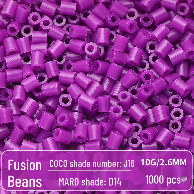 MARDCOCO Набор для пополнения бусин Серия D, 1000 бусин Fusion, 2,6 мм, одного цвета, 10 г