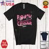 Футболка с саркастическим принтом «F*ck Cancer» (К черту рак) и розовой лентой в знак осведомленности о раке груди с возможностью добавить собственное имя