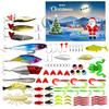 78pcs Fishing Advent Calendar 2024 Soft Lures Spoons Minnow Christmas Countdown Calendar Fishing Lures Set Xmas Gifts for Men