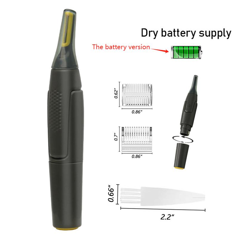 Электрический триммер для носа Водонепроницаемый Простой в использовании Триммер для ушей Безопасный Уход за лицом Электрический триммер для носа Для мужчин