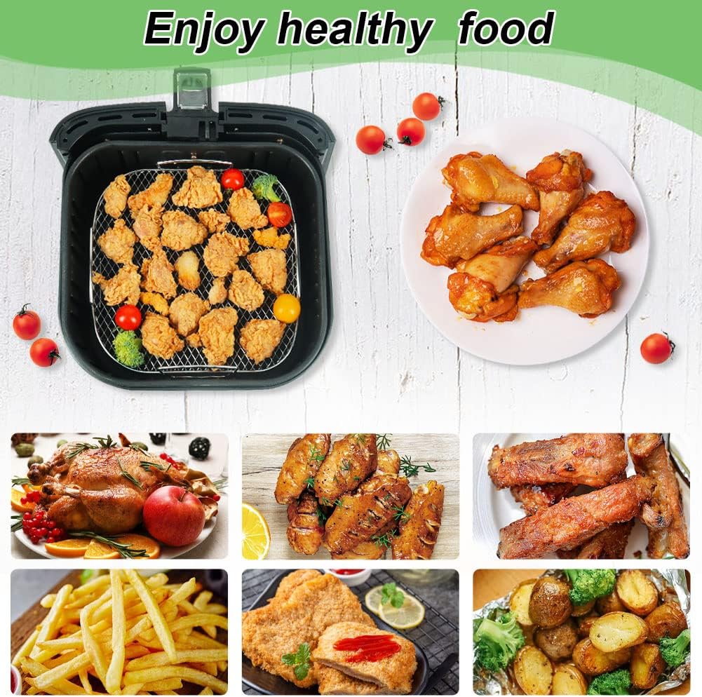 Stainless Steel Air Fryer Accessories Dehydrator Grill Rack Toast Rack Air Fryer Accessories Steamer Roasting Cooking Tools