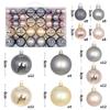 100pcs 3/4/6cm Christmas Ball Set Delicate Shatterproof Christmas Tree Decoration Pendant Painted Waterproof Electroplated Ball