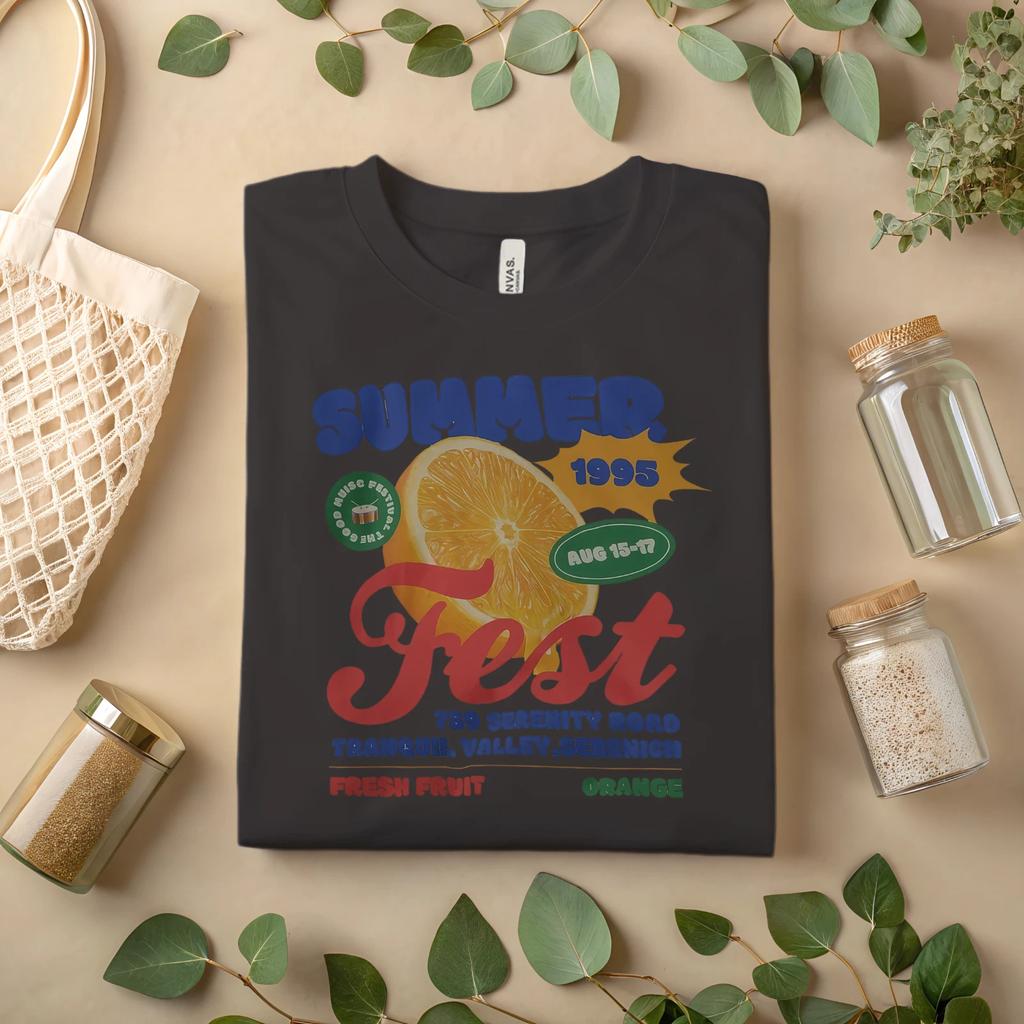 Футболка Summer Fest 1995 – Ретро Графическая Футболка Музыкального Фестиваля, Винтажная Летняя A110