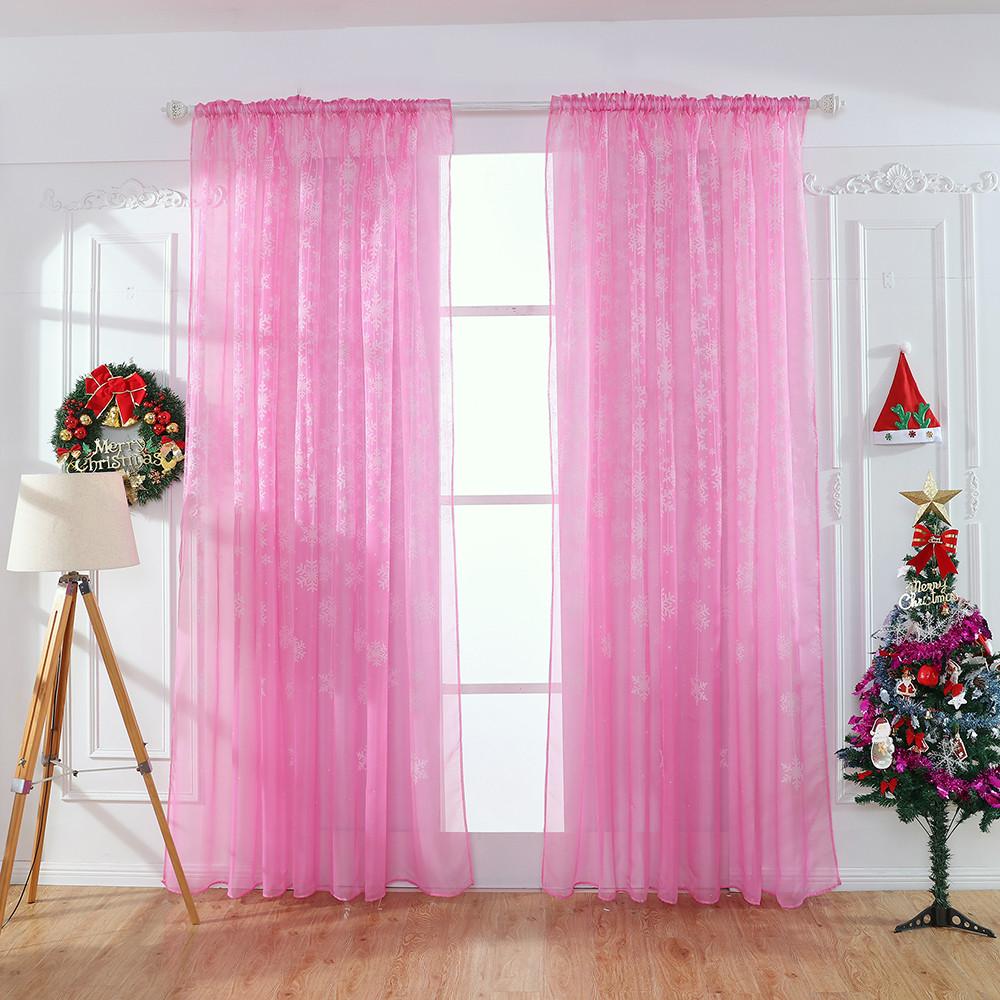 1 шт. рождественские занавески со снежинками, тюль, вуаль, драпировка, балдахин 