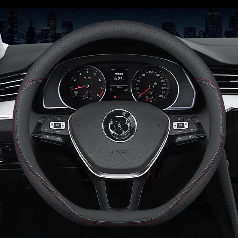 Универсальный спортивный чехол на руль автомобиля из кожи наппа, нескользящий, дышащий
